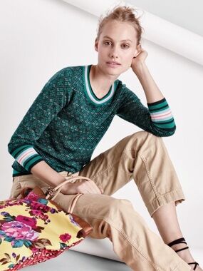 NWOTs J. Crew | Women’s Multicolor Diamond Tippi Merino Wool Sweater Medium